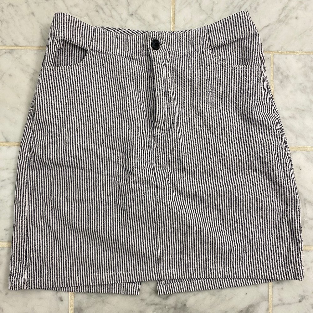 Brandy striped pencil skirt